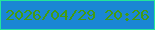 文字の大きさ：1、枠の色：23e59c、背景の色：1a87d4、文字の色：439c10 無料ブログパーツのブログ時計