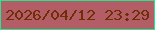 文字の大きさ：4、枠の色：23e68d、背景の色：b35d67、文字の色：6f2e06 無料ブログパーツのブログ時計