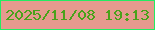 文字の大きさ：3、枠の色：23eb62、背景の色：e59a8e、文字の色：49a21a 無料ブログパーツのブログ時計