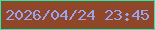 文字の大きさ：5、枠の色：23eda9、背景の色：904628、文字の色：97a5f0 無料ブログパーツのブログ時計