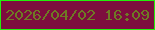 文字の大きさ：1、枠の色：23ee0c、背景の色：7d0d3e、文字の色：6e7a24 無料ブログパーツのブログ時計