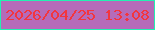文字の大きさ：3、枠の色：23f0b1、背景の色：b56bb9、文字の色：f3353f 無料ブログパーツのブログ時計