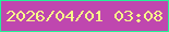 文字の大きさ：5、枠の色：23f297、背景の色：bf47af、文字の色：f7fb89 無料ブログパーツのブログ時計