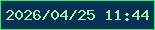 文字の大きさ：5、枠の色：23f65f、背景の色：0b3055、文字の色：a0f79d 無料ブログパーツのブログ時計