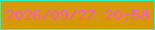 文字の大きさ：1、枠の色：23f6c3、背景の色：d69901、文字の色：fc57c9 無料ブログパーツのブログ時計