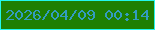 文字の大きさ：5、枠の色：23f6ed、背景の色：1e7f02、文字の色：339cbf 無料ブログパーツのブログ時計