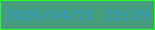 文字の大きさ：4、枠の色：23fe28、背景の色：479c7d、文字の色：2b99c7 無料ブログパーツのブログ時計