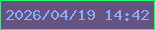 文字の大きさ：2、枠の色：23ff67、背景の色：675381、文字の色：87aef7 無料ブログパーツのブログ時計