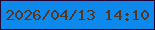 文字の大きさ：2、枠の色：240235、背景の色：0d88eb、文字の色：543623 無料ブログパーツのブログ時計