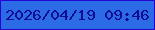 文字の大きさ：1、枠の色：2403d0、背景の色：2b6ce6、文字の色：120c94 無料ブログパーツのブログ時計
