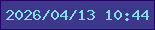 文字の大きさ：1、枠の色：240464、背景の色：3d388b、文字の色：87ddec 無料ブログパーツのブログ時計