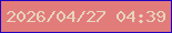 文字の大きさ：1、枠の色：2404c1、背景の色：e27c7a、文字の色：e6d5be 無料ブログパーツのブログ時計