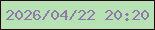文字の大きさ：4、枠の色：240513、背景の色：b7e2b4、文字の色：9178ab 無料ブログパーツのブログ時計