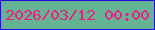 文字の大きさ：5、枠の色：240ae1、背景の色：64b393、文字の色：f81785 無料ブログパーツのブログ時計