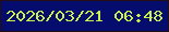 文字の大きさ：3、枠の色：240e16、背景の色：040c6e、文字の色：cbf04d 無料ブログパーツのブログ時計