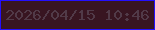 文字の大きさ：2、枠の色：240ffd、背景の色：381521、文字の色：513a48 無料ブログパーツのブログ時計