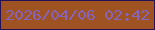 文字の大きさ：5、枠の色：241156、背景の色：9f5222、文字の色：8664be 無料ブログパーツのブログ時計