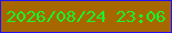 文字の大きさ：2、枠の色：2412f7、背景の色：a76700、文字の色：1af42b 無料ブログパーツのブログ時計