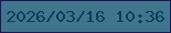 文字の大きさ：4、枠の色：241454、背景の色：40768d、文字の色：0c3d5a 無料ブログパーツのブログ時計
