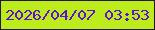 文字の大きさ：1、枠の色：241631、背景の色：bdec1d、文字の色：5f11cf 無料ブログパーツのブログ時計