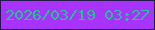 文字の大きさ：1、枠の色：241948、背景の色：a833fc、文字の色：20c48f 無料ブログパーツのブログ時計