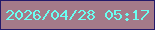 文字の大きさ：1、枠の色：24196a、背景の色：a47a89、文字の色：6afff2 無料ブログパーツのブログ時計