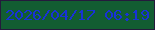 文字の大きさ：1、枠の色：241a3c、背景の色：125d32、文字の色：1832d6 無料ブログパーツのブログ時計