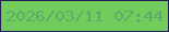 文字の大きさ：4、枠の色：241a58、背景の色：71cc5b、文字の色：5ea96c 無料ブログパーツのブログ時計