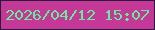 文字の大きさ：1、枠の色：241b3d、背景の色：c63898、文字の色：67ec9c 無料ブログパーツのブログ時計