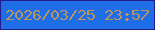 文字の大きさ：2、枠の色：241c8e、背景の色：206de8、文字の色：bb945e 無料ブログパーツのブログ時計