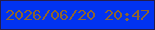 文字の大きさ：4、枠の色：241d4d、背景の色：0133f1、文字の色：8d642f 無料ブログパーツのブログ時計