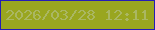 文字の大きさ：5、枠の色：241db6、背景の色：99a620、文字の色：aab763 無料ブログパーツのブログ時計