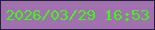 文字の大きさ：5、枠の色：241f3a、背景の色：a070af、文字の色：3ef712 無料ブログパーツのブログ時計