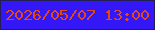 文字の大きさ：2、枠の色：241f52、背景の色：3417f6、文字の色：e3481a 無料ブログパーツのブログ時計
