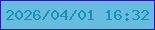文字の大きさ：3、枠の色：241fa1、背景の色：68bcdf、文字の色：1690bd 無料ブログパーツのブログ時計