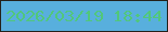 文字の大きさ：5、枠の色：24211b、背景の色：58afdd、文字の色：51c77b 無料ブログパーツのブログ時計