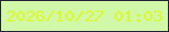 文字の大きさ：2、枠の色：242136、背景の色：d1f8a8、文字の色：ddf823 無料ブログパーツのブログ時計