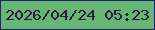 文字の大きさ：2、枠の色：242171、背景の色：67b774、文字の色：341645 無料ブログパーツのブログ時計