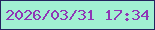 文字の大きさ：4、枠の色：24245e、背景の色：a1f0d2、文字の色：8f36b6 無料ブログパーツのブログ時計