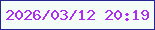 文字の大きさ：3、枠の色：242590、背景の色：f3fcf6、文字の色：ae2cf2 無料ブログパーツのブログ時計