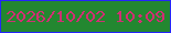 文字の大きさ：1、枠の色：2425f9、背景の色：238730、文字の色：d12f74 無料ブログパーツのブログ時計