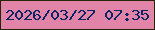 文字の大きさ：2、枠の色：242607、背景の色：e184a8、文字の色：092364 無料ブログパーツのブログ時計