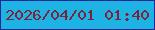 文字の大きさ：3、枠の色：242691、背景の色：1eb3e5、文字の色：7b2439 無料ブログパーツのブログ時計