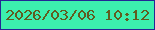 文字の大きさ：1、枠の色：242695、背景の色：3cefae、文字の色：605d1f 無料ブログパーツのブログ時計