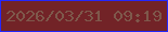 文字の大きさ：2、枠の色：2427fe、背景の色：722327、文字の色：7e584b 無料ブログパーツのブログ時計