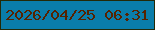 文字の大きさ：2、枠の色：242907、背景の色：0a7daa、文字の色：562200 無料ブログパーツのブログ時計
