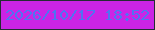 文字の大きさ：1、枠の色：242c33、背景の色：cb24e5、文字の色：4f74f2 無料ブログパーツのブログ時計