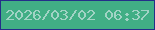 文字の大きさ：1、枠の色：242e89、背景の色：41ae85、文字の色：a1d3c5 無料ブログパーツのブログ時計