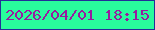 文字の大きさ：3、枠の色：242e98、背景の色：29fc9c、文字の色：981c9f 無料ブログパーツのブログ時計