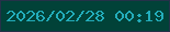 文字の大きさ：3、枠の色：243149、背景の色：014238、文字の色：23adbb 無料ブログパーツのブログ時計